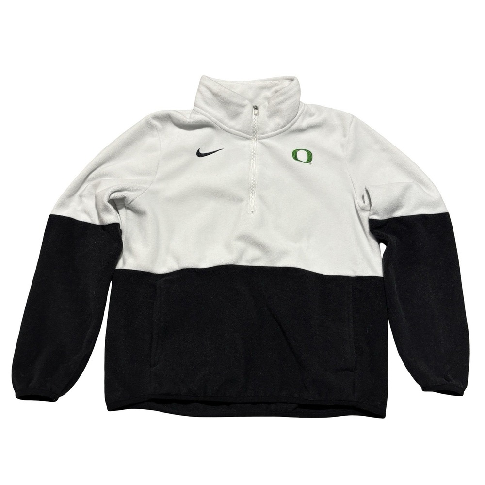 Nike Oregon Ducks 1/4 Zip Sweatshirt Women's Size Small 19 x 23